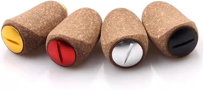 Reel Handle Knob Compatible with Abu Shimano Daiwa Soft Rubber Cork Wood Spinning Baitcasting