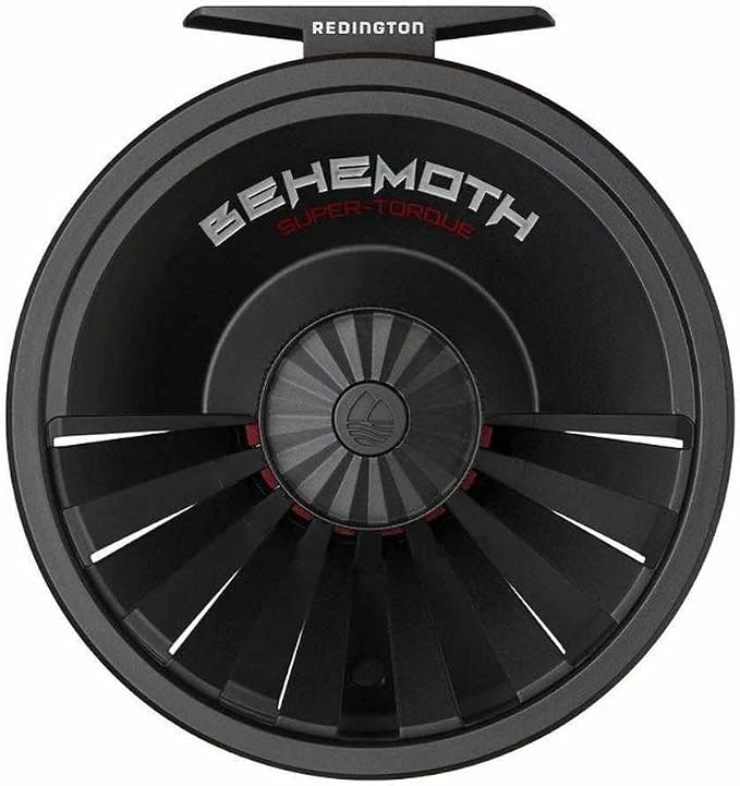 Redington Behemoth Fly Reel – Heavy-Duty Carbon Drag, Large Arbor, Die-Cast Frame & Deep V-Spool – Freshwater & Saltwater Fly Fishing Reel for Trout, Bass, Salmon & Big Game