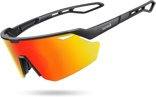 Lamicall 24g Polarized Sports Sunglasses for Men Women - UV400 Protection Sun Glasses for Baseball Running Cycling Fishing
