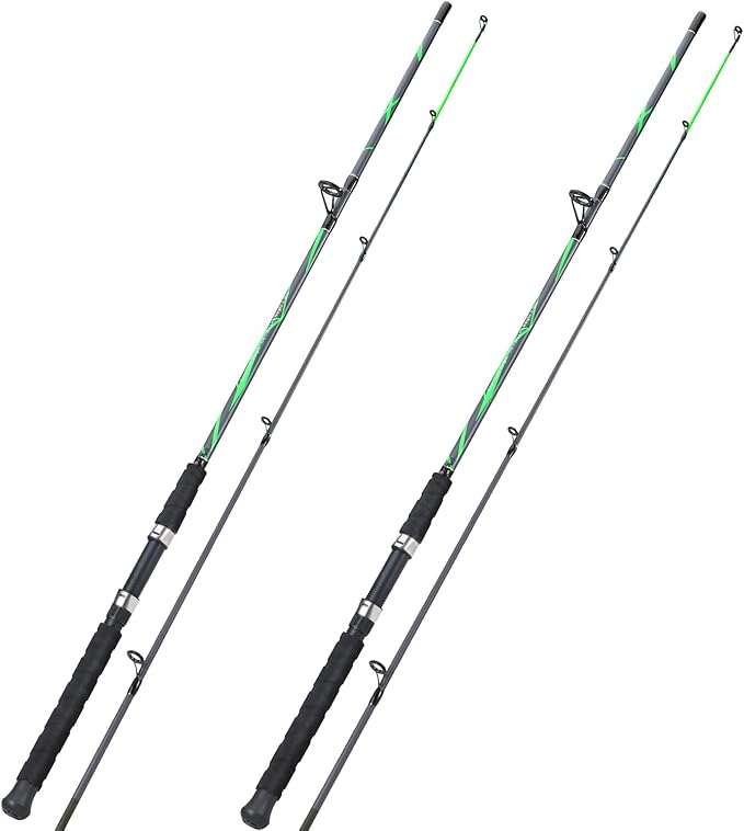 Sougayilang Spinning Rods, Strong Carbon&Glass Composite Fishing Pole with Stainless Steel Line Guides for Catfish- 7'0"