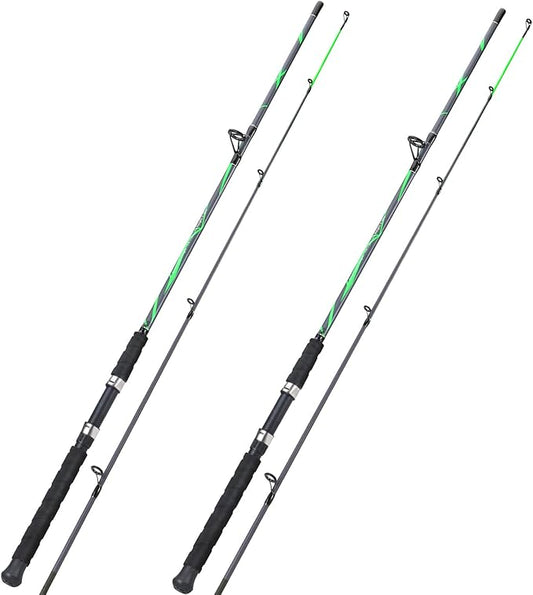 Sougayilang Spinning Rods, Strong Carbon&Glass Composite Fishing Pole with Stainless Steel Line Guides for Catfish- 7'0"