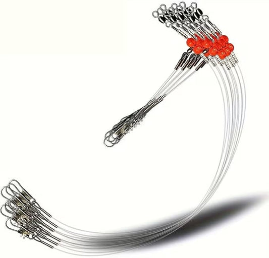 YOTO Fishing Leaders,Saltwater Tackle Rig with Swivels Snap, High-Strength Fishing Wire Gear Equipment for Lures Bait Or Hooks,1Arm and 2Arm