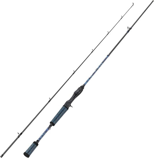 Sougayilang Fishing Rods,IM7 Graphite Spinning Rod & Casting Rod, Stainless Steel Guides, SuperPolymer Handle,“S” Style Hook Keeper