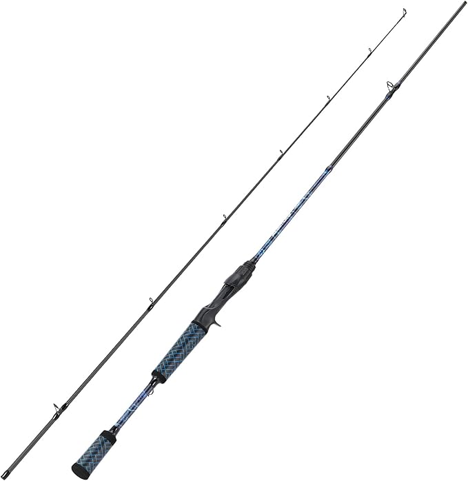 Sougayilang Fishing Rods,IM7 Graphite Spinning Rod & Casting Rod, Stainless Steel Guides, SuperPolymer Handle,“S” Style Hook Keeper