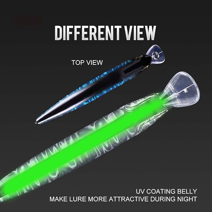 KINGDOM 3PCS Topwater Fishing Lures for Bass Whopper Popper Fishing Lure for Bass Catfish Pike Perch Floating Pencil Bait with Propeller Tail Freshwater/Saltwater