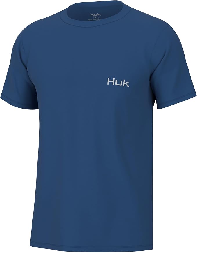 HUK Mens Fishing Graphic Tee, Performance Short Sleeve, Quick-Dry