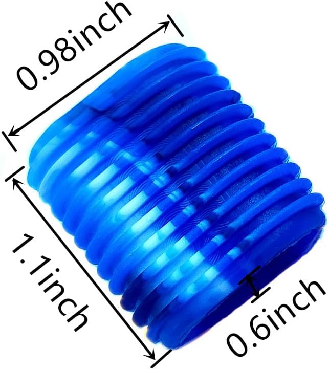 12PCS Rubber Fishing Reel Handle Grip Sleeve Non-Slip Baitcaster Knob Covers for Casting or Spinning Reel (Blue)