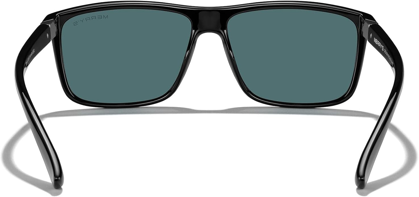 MERRY'S Rectangular Polarized Sports Sunglasses for Men Women Cycling Driving Fishing UV400 Protection S8225