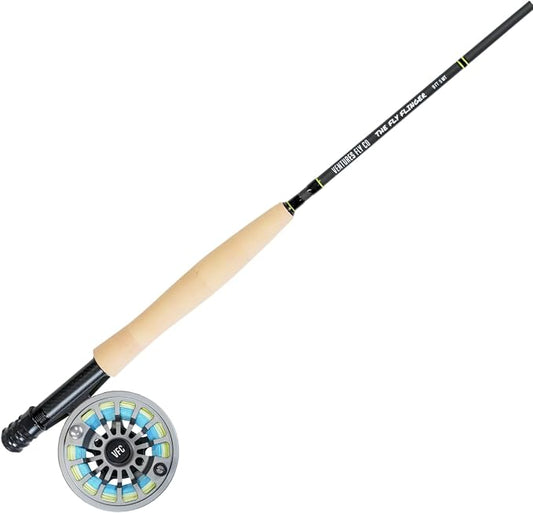 Ventures Fly Co. | Starter Packages | 23 Fly Fishing Accessories Complete Gear Combo | Perfect Beginner Kit | Includes Rod, Reel, Line, Flies, Leader, Tippet, Forceps, Nipper, Floatant & Net