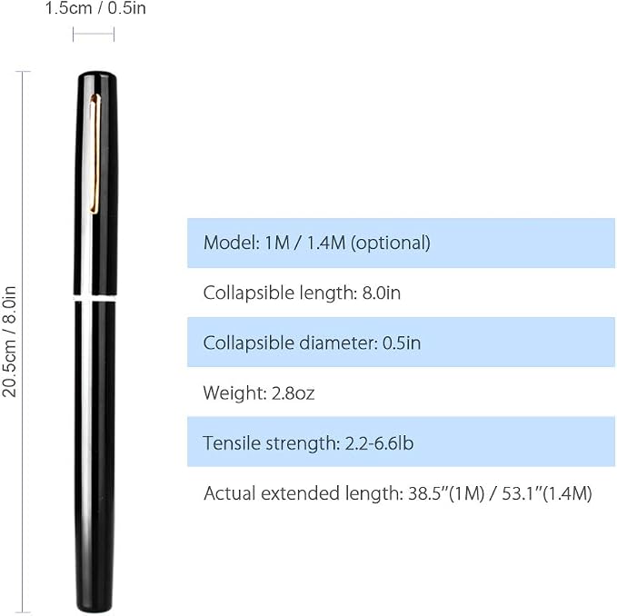 Lixada Fishing Rod Reel Combo Mini Pen Fishing Pole Kit Telescopic Fishing Rod Spinning Reel Combo Kit