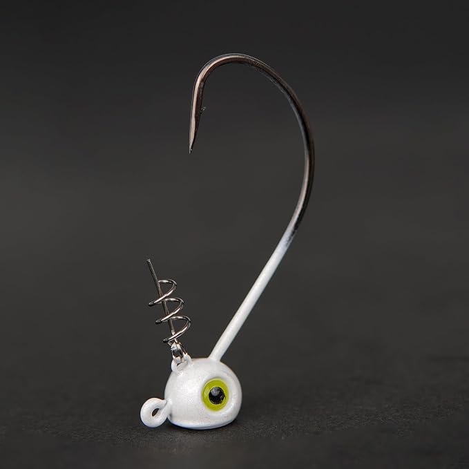 Shaky Head Jigs, Fisheye Stand-up Style Weedless Fishing Jig Heads for Bass (15-Pack) 1/8 3/16 1/4 5/16oz