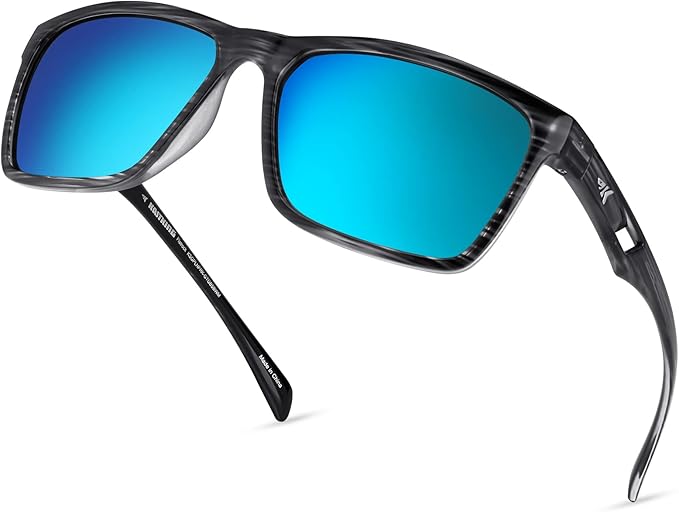 KastKing FlatRock Polarized Sport Sunglasses for Men and Women, Ideal for Driving Fishing Cycling Running, UV Protection