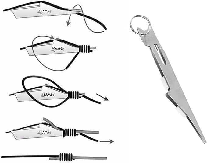 ZYAMY Tie Quick Knot 10cm Fishing Knot Tying Tool Quick Tie Fishing Knot Tool, Fly Fishing Angler Accessories for Hooks, Lures and Lines