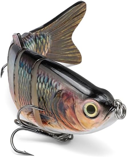 Large Multi Jointed Fishing Lures Bait,Big Giant Fishing Bass Lures,Crankbaits Swimbaits with Treble Hook