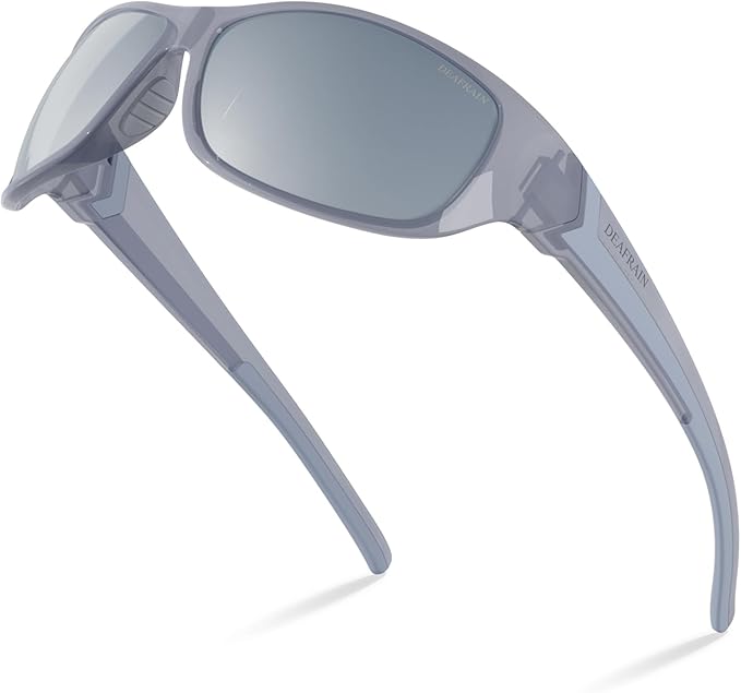 DEAFRAIN Polarized Sports Sunglasses for Men Women Driving Fishing Cycling Running UV Protection