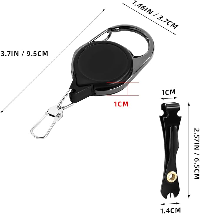 Fishing Fly Fishing Zinger Retractor, Fishing Knot Tool,Line Clipper Retractor for Fly Fishing, Freshwater Saltwater Angler Accessories Lightweight Durable Design