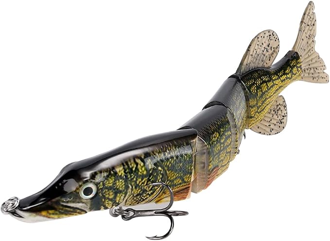 Large Multi Jointed Fishing Lures Bait,Big Giant Fishing Bass Lures,Crankbaits Swimbaits with Treble Hook
