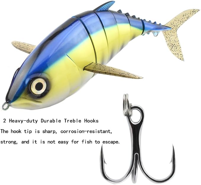 Large Multi Jointed Fishing Lures Bait,Big Giant Fishing Bass Lures,Crankbaits Swimbaits with Treble Hook