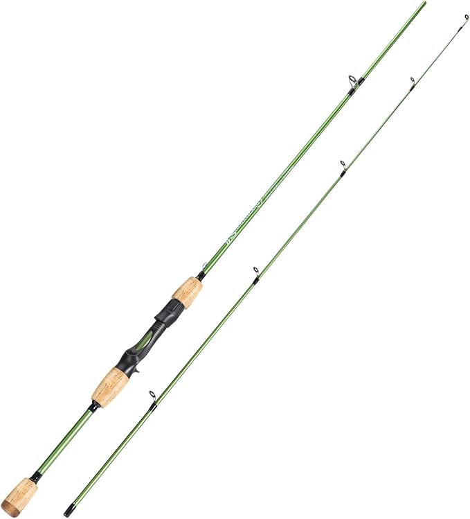 Sougayilang Fishing Rods,24 Ton Carbon Fiber Spinning Rod & Casting Rod Stainless Steel Guides,Lightweight Baitcasting Rod - Two Pieces