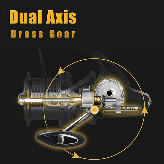 Fishdrops Surf Spinning Reel, Size 10000 12000 Saltwater Fishing Reels, Full Metal Frame 31 LBs Max Drag, 10+1 Stainless BB Ultra Smooth Powerful, High Capacity Long Casting Spinning Reels