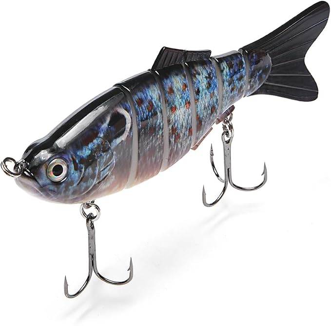 Large Multi Jointed Fishing Lures Bait,Big Giant Fishing Bass Lures,Crankbaits Swimbaits with Treble Hook
