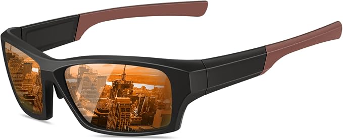 Polarized Sports Sunglasses for Men Women,Driving Fishing Cycling Mountain Bike Sunglasses UV400 Protection