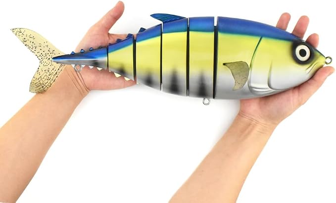 Large Multi Jointed Fishing Lures Bait,Big Giant Fishing Bass Lures,Crankbaits Swimbaits with Treble Hook