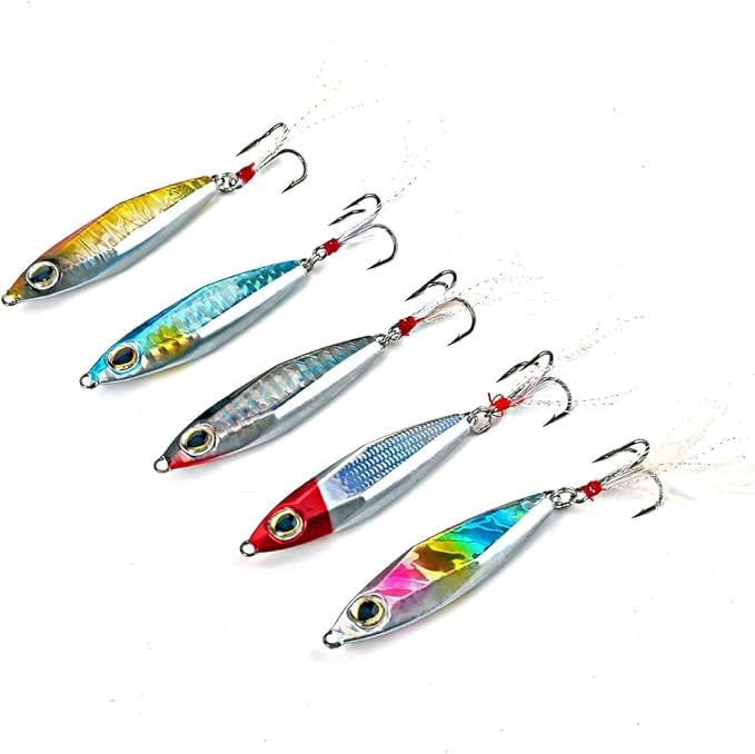 Sougayilang Jigs Fishing Lures Sinking Metal Spoons Micro Jigging Bait