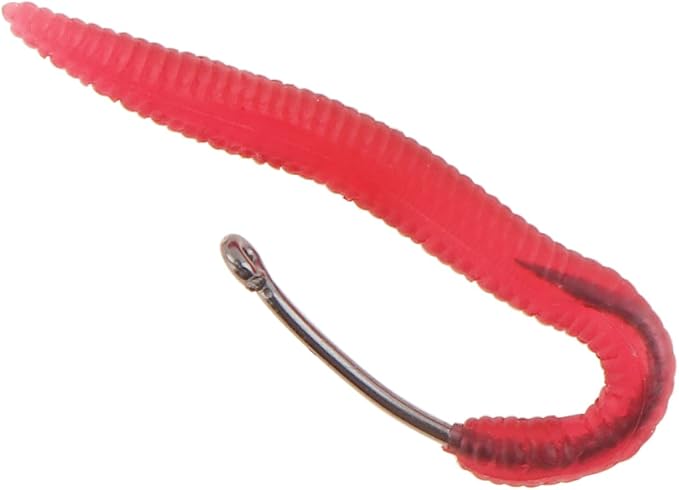 100pcs 1.5inch Simulation Earthworm Fake Worm Soft Fishing Lures, Plastic Fishing Lure Soft Lures Artificial Worm Lures