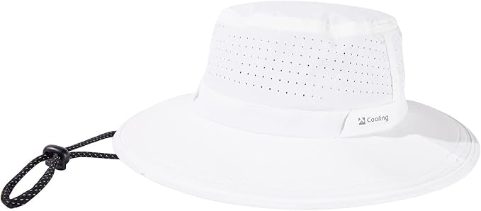 TOP-EX UVCoolix™ Cooling Sun Hat for Men Women, UPF 50+ Wide Brim Safari Hat, 360° Breathable Boonie Hats for Hiking, XL/XXL