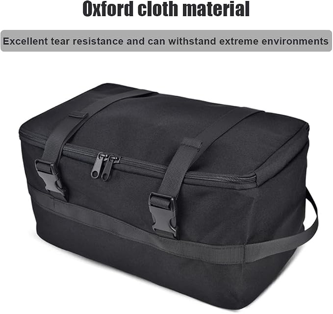 DONGKER Fishing Storage Bag,Dual Zipper Tactical Travel Organizer Bag with Internal Mesh Pockets for Fishing Camping Travel