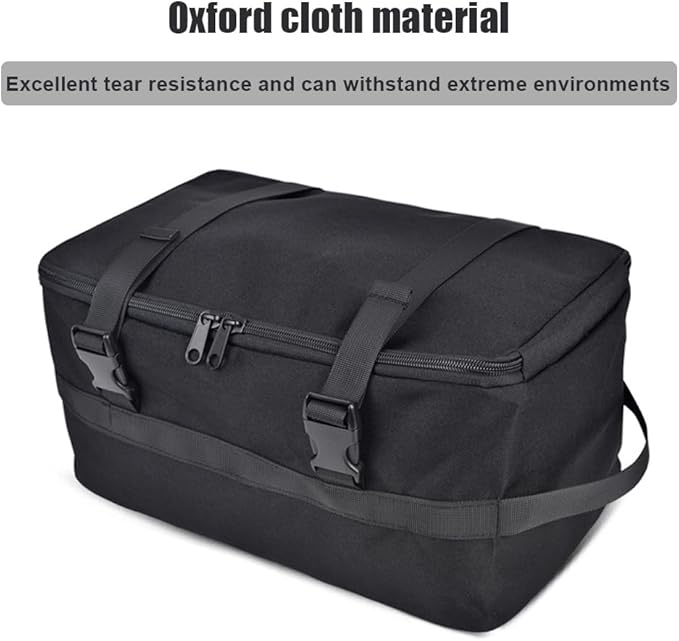 DONGKER Fishing Storage Bag,Dual Zipper Tactical Travel Organizer Bag with Internal Mesh Pockets for Fishing Camping Travel