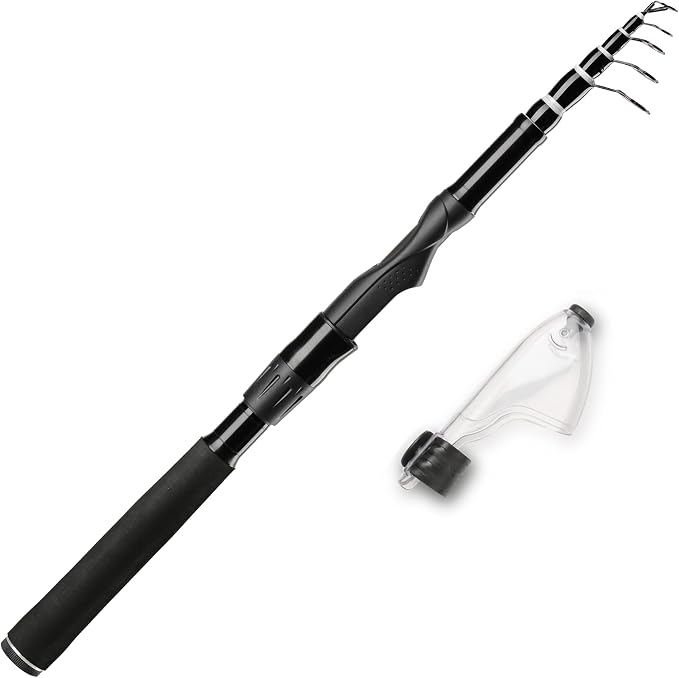 Whistytwig Carbon Fiber Telescopic Fishing Rod - Portable Collapsible Design for Travel and Adventure - Versatile Saltwater and Freshwater Fishing Pole