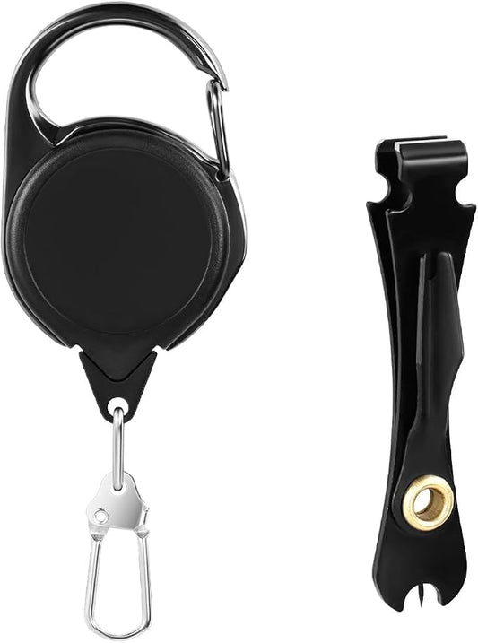 Fishing Fly Fishing Zinger Retractor, Fishing Knot Tool,Line Clipper Retractor for Fly Fishing, Freshwater Saltwater Angler Accessories Lightweight Durable Design