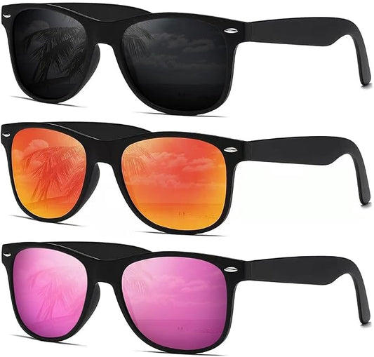 DEMIKOS Sunglasses Men Polarized Sunglasses for Mens Womens Retro Mirror Lens for Driving Fishing UV Protection