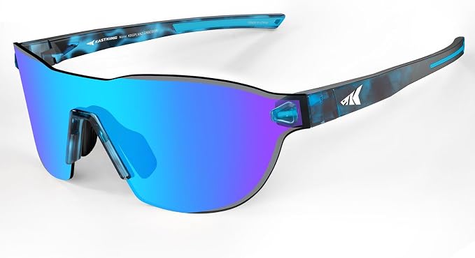 KastKing Nizini Polarized Sports Fishing Sunglasses, With PuriVex Protective Lens Coating, Rimless Wrap Design, Men Women