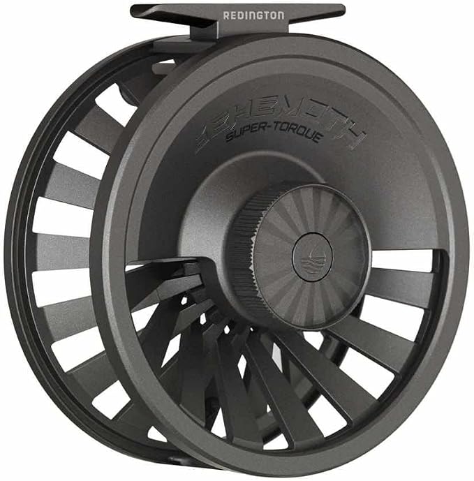 Redington Behemoth Fly Reel – Heavy-Duty Carbon Drag, Large Arbor, Die-Cast Frame & Deep V-Spool – Freshwater & Saltwater Fly Fishing Reel for Trout, Bass, Salmon & Big Game
