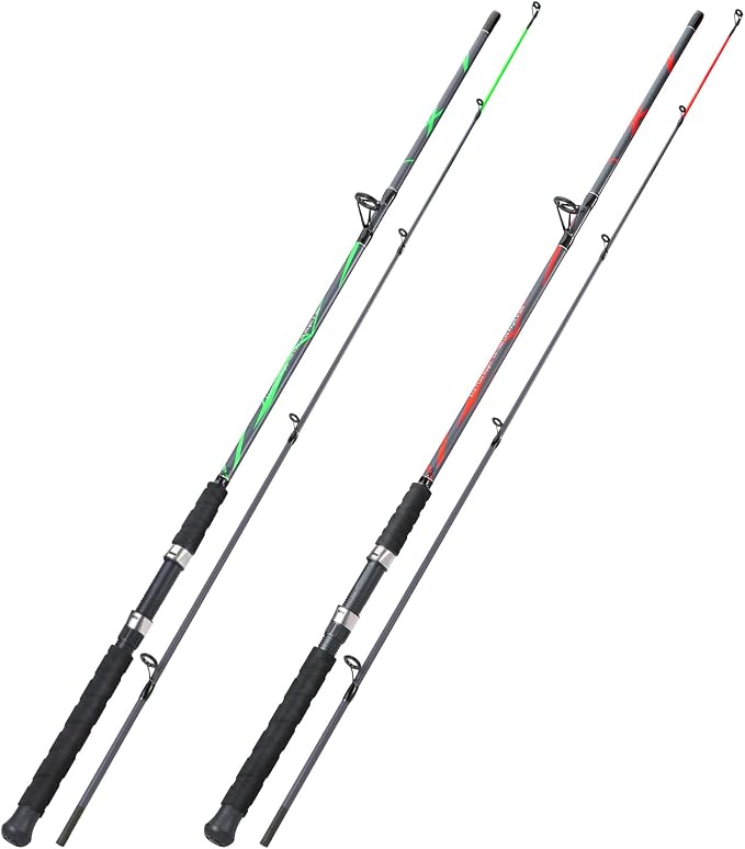 Sougayilang Spinning Rods, Strong Carbon&Glass Composite Fishing Pole with Stainless Steel Line Guides for Catfish- 7'0"