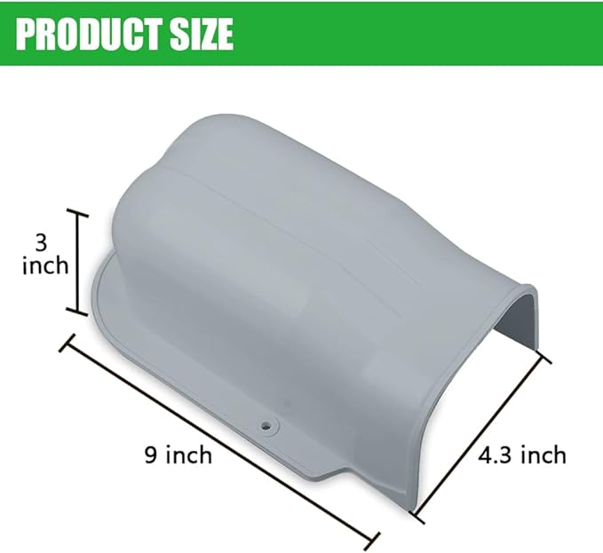 4'' Width Entry Wall Cover, Mini-Split Line Set Cover Accessories for Mini Split AC & Central AC, Grey