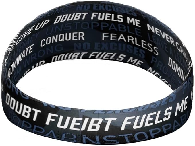 40+ Designs! Unisex Headband/Sweatband. Best for Sports, Fitness, Working Out, Yoga. Tapered Design