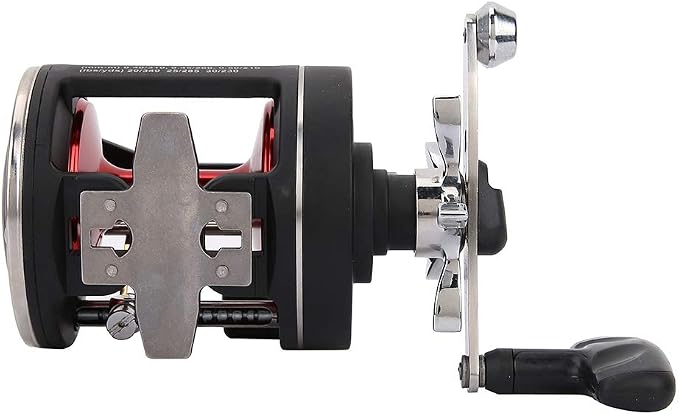 Trolling Reels Equipped Ice Fishing Rod & Reel Combos Aluminum Alloy Drum Wheel Fishing Reel with Line Counter for Sea Fishing