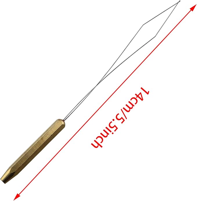 Fly Fishing Lure Making Kit Threader Hair Hook Tying Tool Copper Threader Fly Tying Winding Needle