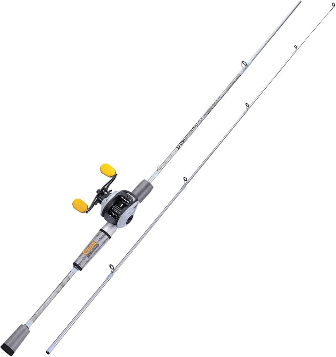 Sougayilang Spinning& Casting Fishing Rod Combos with Graphite 2Pc Blanks Fishing Reel for Bass Fishing