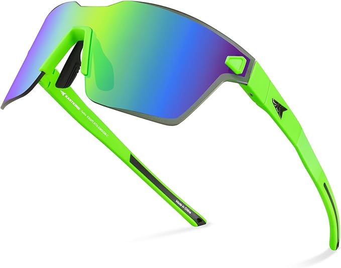 KastKing Tarkio Polarized Fishing Sunglasses, Large Single PC Lenses, Rimless Wrap Design, UV400 Protection Sports Sunglasses