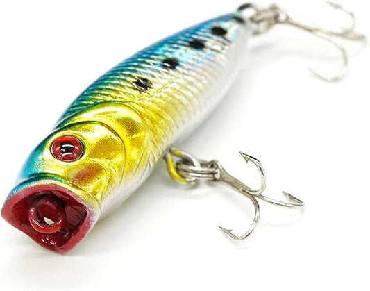 Seasky Fishing Plug Lures Micro Popper Topwater Trout Attack in Freshwater