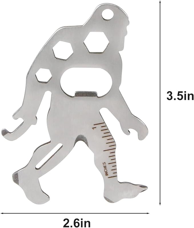 Tool-a-Long Multi-Tool Carabiners for Hiking, Kayaking, Camping, Travel and Outdoor Survival (Beer Bottle Opener Keychain Camping Accessories Gift Ideas Survival Tools Stocking Stuffers for Adults)