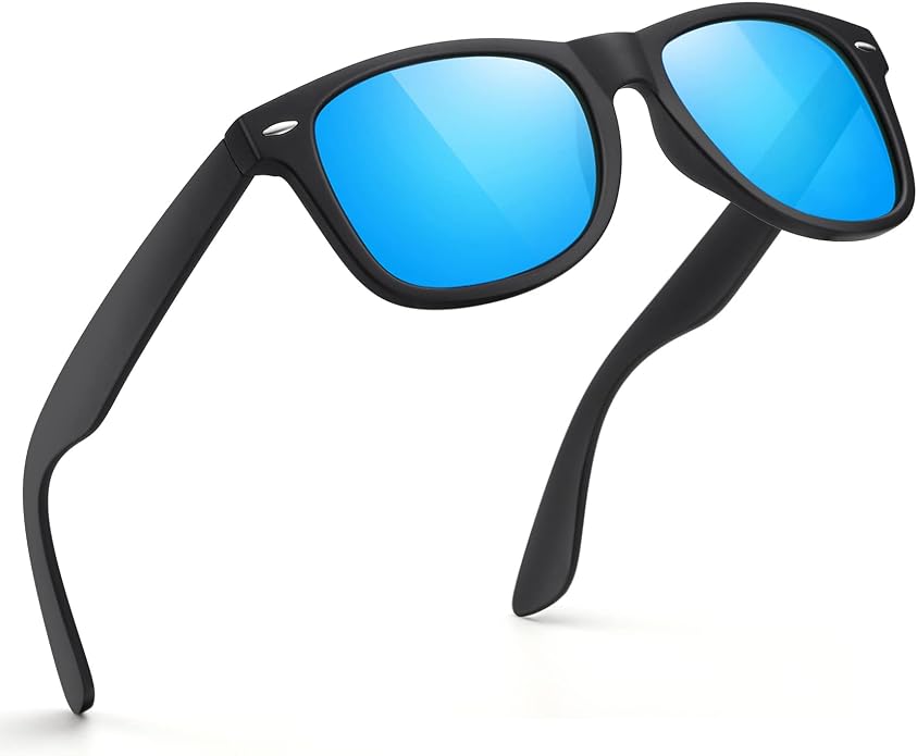 FEIDUSUN Sunglasses Men Polarized Sunglasses for Mens and Womens,Black Retro Sun Glasses Driving Fishing UV Protection
