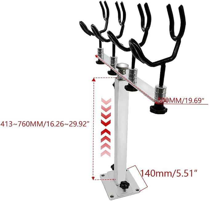 Made PVC Coated Fishing Rod Holder Aluminum Fishing Rod Bracket