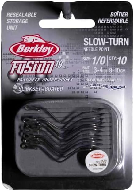 Berkley Fusion19 Wide Gap Live Bait Hooks, Size 4 Fishing Hooks, Needle Point with SlickSet Coating for Easy Penetration, Forged for Added Strength