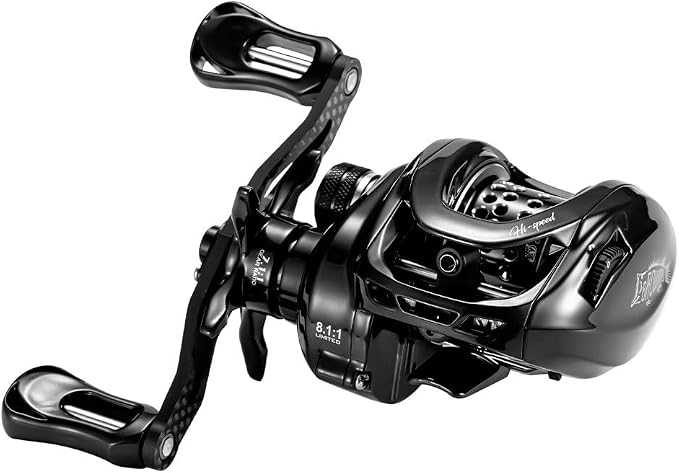 BMC100 BFS Reel 5.29oz Ultralight Baitcaster Reels with Drag Clicker 8.1:1 High Speed 11LB Drag Power 11+1BB Baitcasting Reel Super Smooth Bait Finesse System Carbon Fishing Reel Low Profile